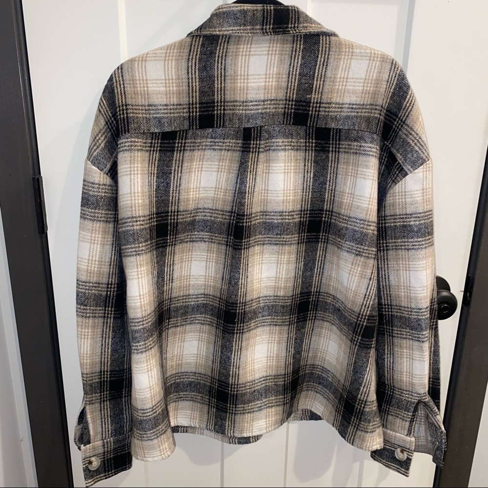 Neutral Plaid Shacket - image 2